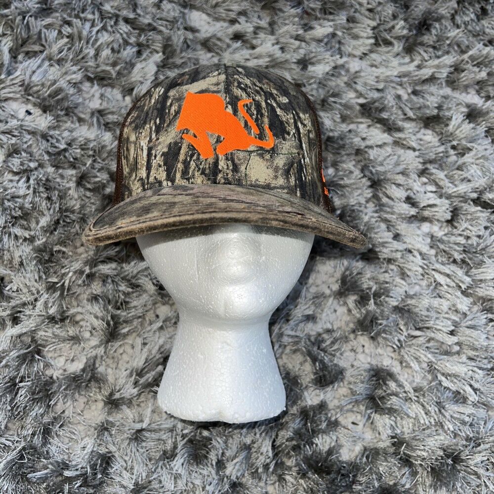 Mossy Oak Hat Mesh Back‎ Stag Industrial Adjustable Strap Trucker Cap